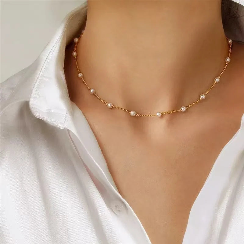 Gothic Pearl Choker
